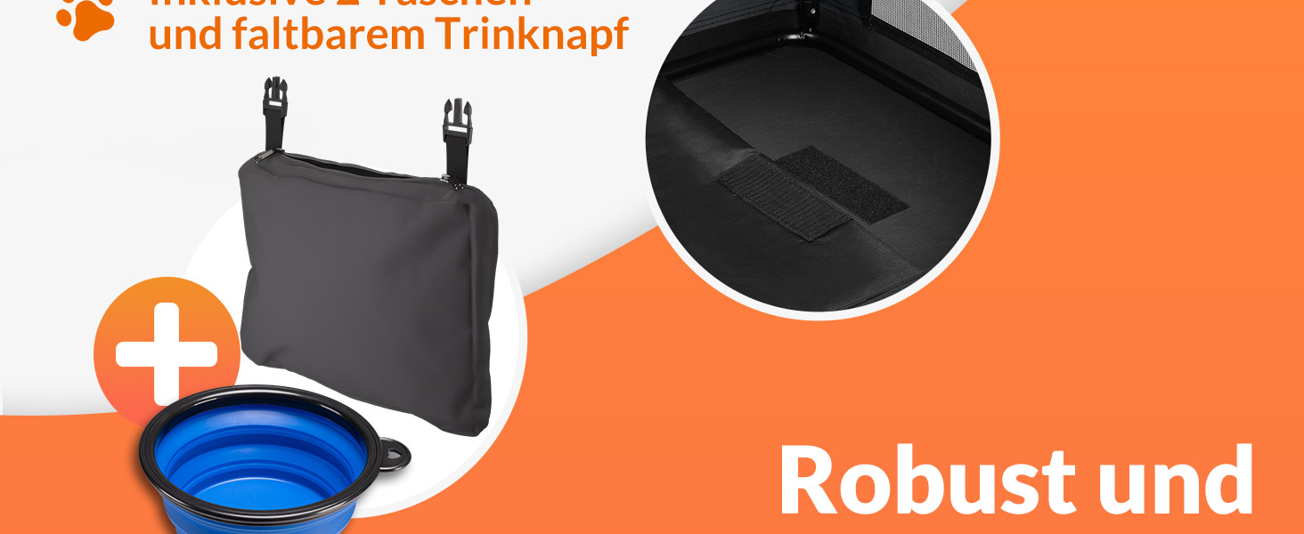 CADOCA® переносна будка для собак XXL, 90x60x66 см, сіра