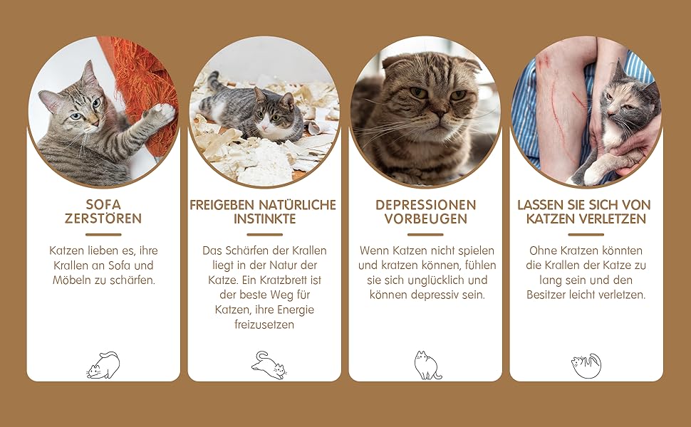 Ycozy Дряпальня для котів з будиночком та 5 дряпальними поверхнями, велика двостороння картонна дряпка для котів, високоякісний змінний картон, міцні котячі меблі