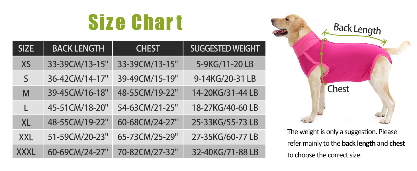 Одяг для собак після операцій Heywean – після кастрації/стерилізації, медичний жилет, для собак (L, Рожевий)