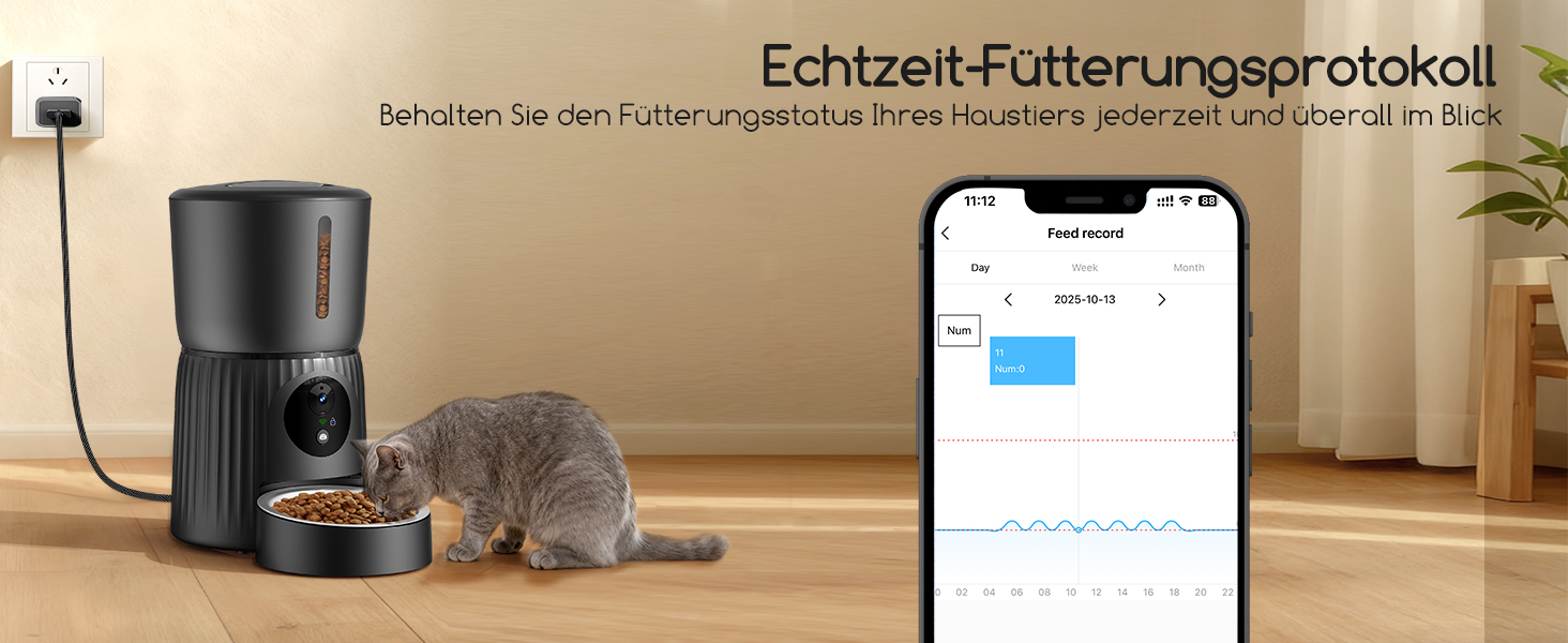 Автомат годівлі для котів Faroro з Wi-Fi, 1080P HD відео, нічне бачення, 4L, для котів/собак, двосторонній аудіо, керування через APP, антиблокувальний сенсор, подвійний примус