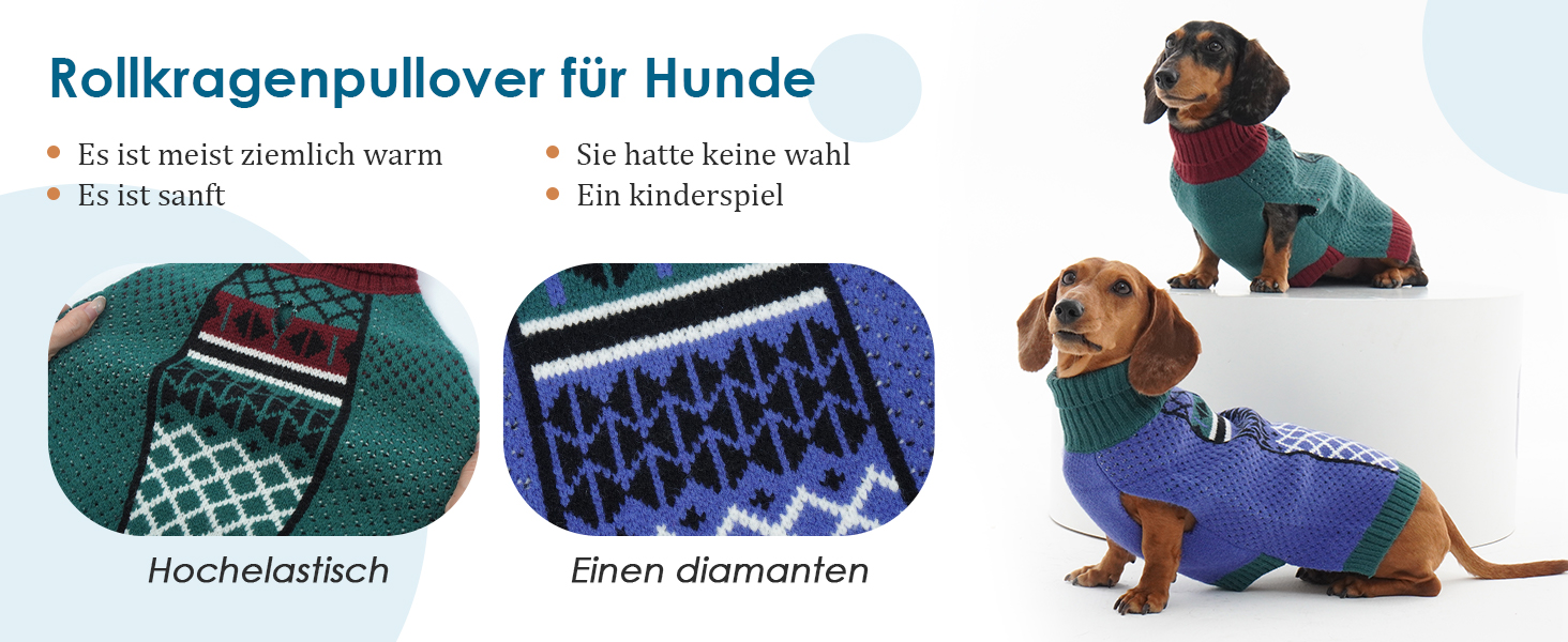 Пуловер для собак Katzinst з коміром-стойкою, зелений, 3XL XXXL. Легкий та теплий пуловер для великих собак, без рукавів, зимовий одяг для собак