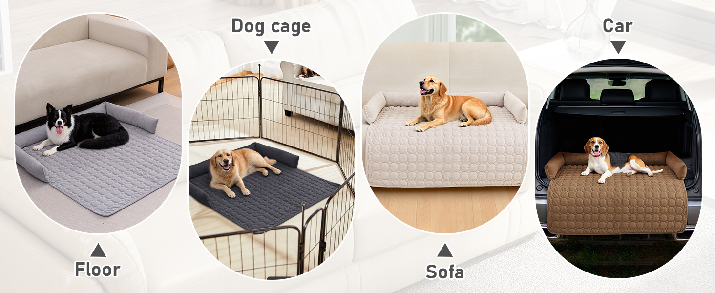 OKYUK Преміум лежанка для собак - захист дивану для тварин, ручної роботи та пральна подушка для собак, м'яка лежанка для собак для всіх розмірів (Корд Кава, 75 x 75 см) 75 x 75 x 10 см Корд Кава