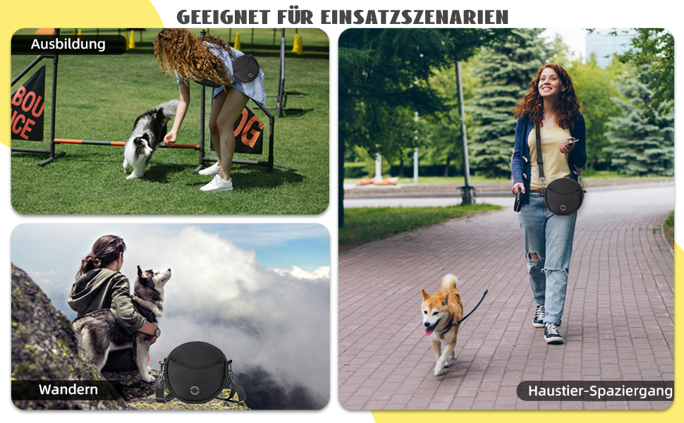 Сумка для ласощів для собак, велика місткість, з дозатором для пакетів, Leckerlibeutel