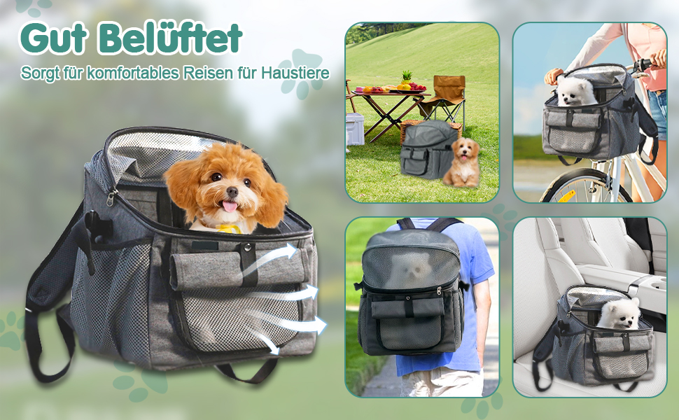 Фahrradtasche GAESHOW для тварин: знімний велосипедний кошик для собак, котів, з м'яким знімним сидінням, для кемпінгу та відпочинку на природі