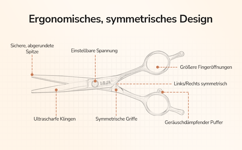 Професійний набір для стрижки волосся ULG - професійні барберські ножиці 16,5 см з японської нержавіючої сталі, витончуюча ножиця, гребінець, затискачі та етилуі - для чоловіків, жінок, дітей, чорний