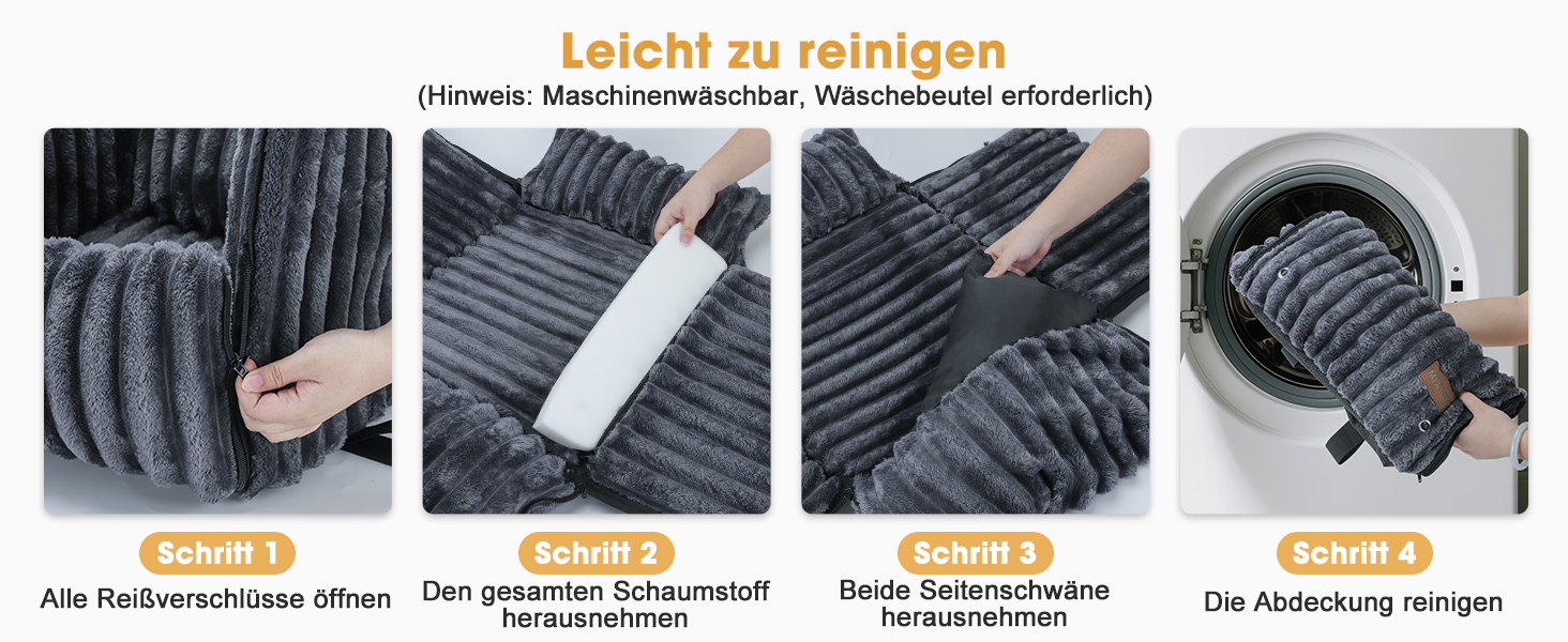 Автомобільне ліжко для собак MIXJOY: комфортне та безпечне місце для маленьких та середніх собак. Зручне кріплення, миється, з пам'яті-піни, сіре.