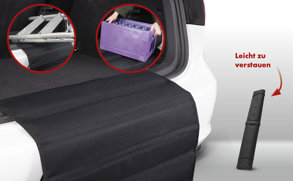 Захист вантажного простору Walser, килимок для захисту бампера та багажника, чорний 80x64 см