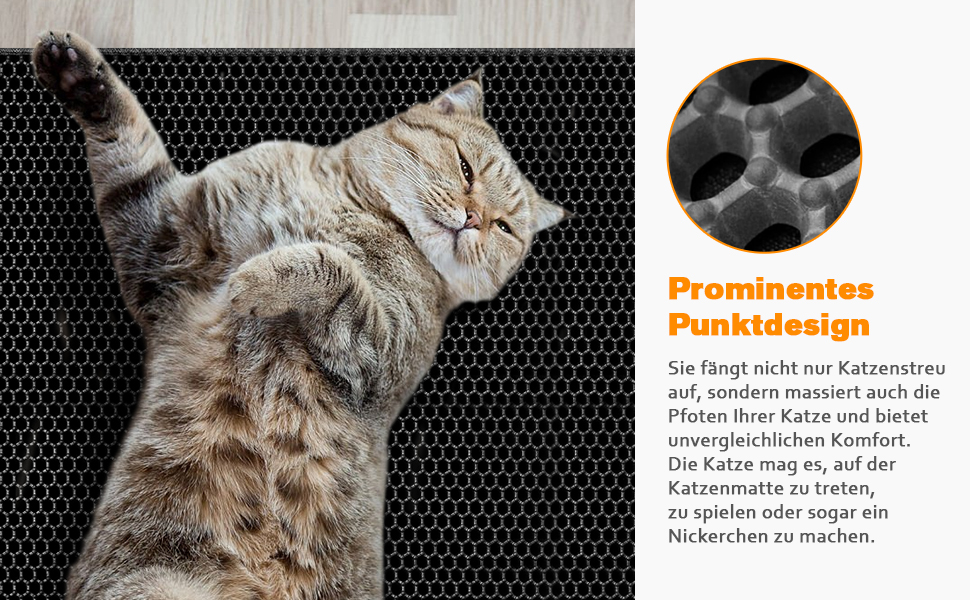 Килимок для котячого туалету Blissstorm Matte 60x90cm з EVA, двошаровий, водонепроникний, антиковзкий, легко миється. Підходить для всіх котів. Колір хакі/рожевий.