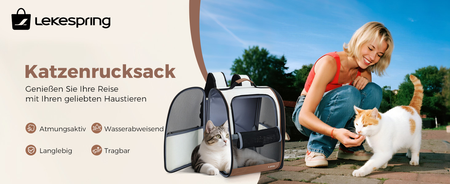 Рюкзак для собак та котів Lekespring (2-8 кг), сірий, з сіткою для прогулянок та подорожей