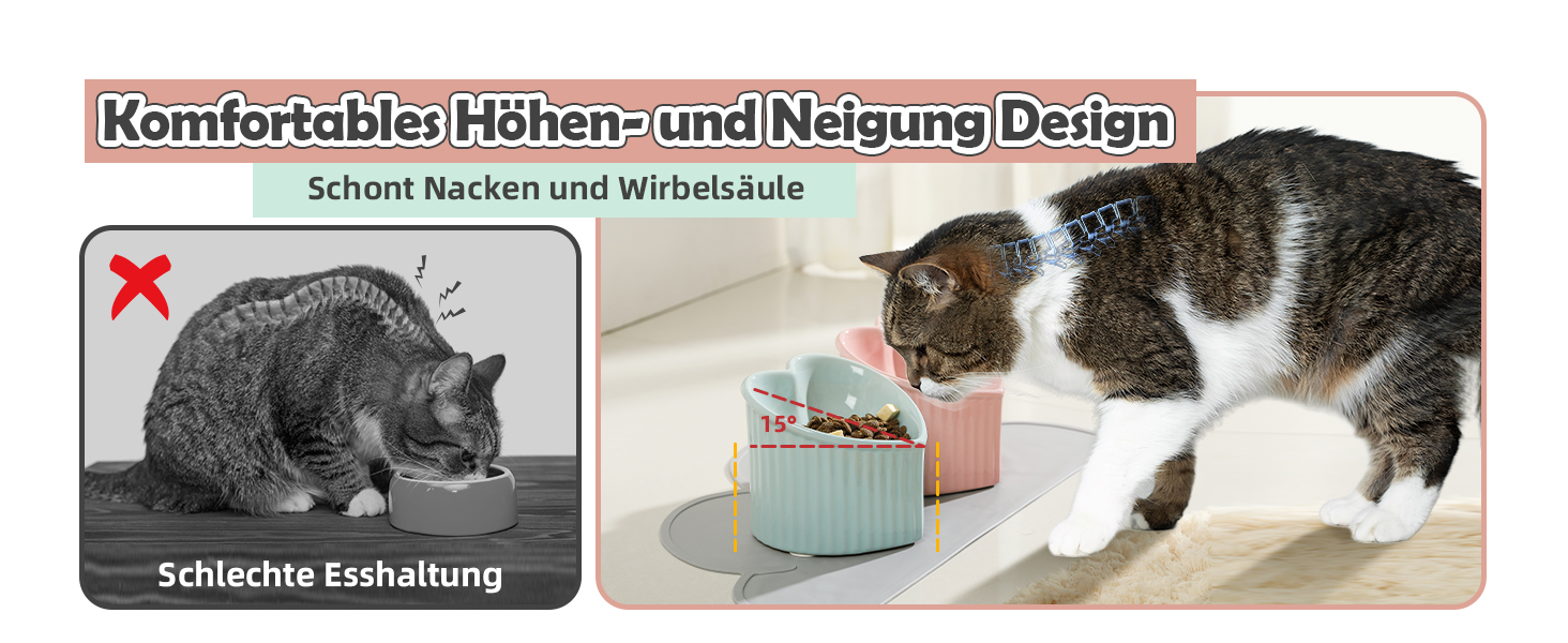 Набір мисок для котів Katzennapf Set: підняті миски, кераміка, проти ковзання, набір з 2 шт., зелений & темно-зелений