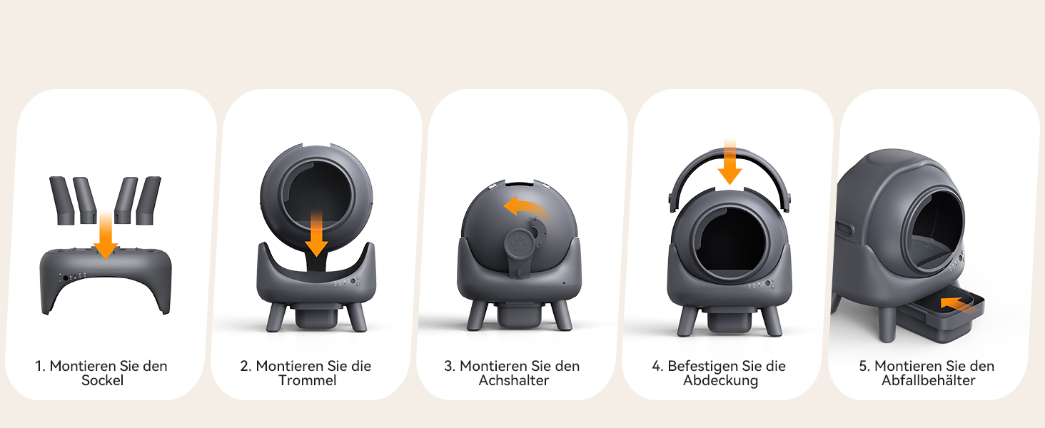 Автоматичний лоток для котів Katzenklo FEELNEEDY 65L з APP-керуванням, сенсорами безпеки та контролем запаху