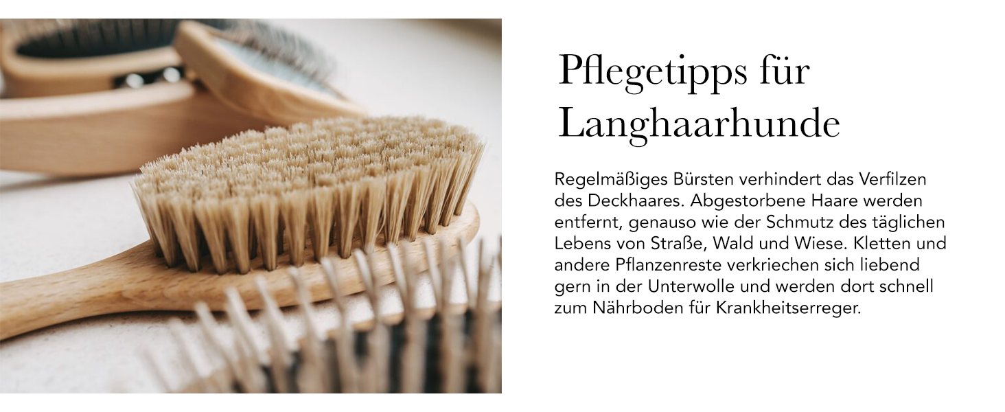 Щітка для шерсті собак Lila Loves It Small - з металевими зубцями, для собак, веганська, з бука