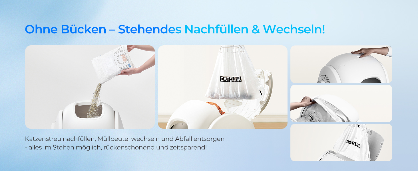 Автоматичний лоток для котів Baymax Catlink, самоочисний, моніторинг здоров'я, для котів 1.5-10 кг, для кількох котів