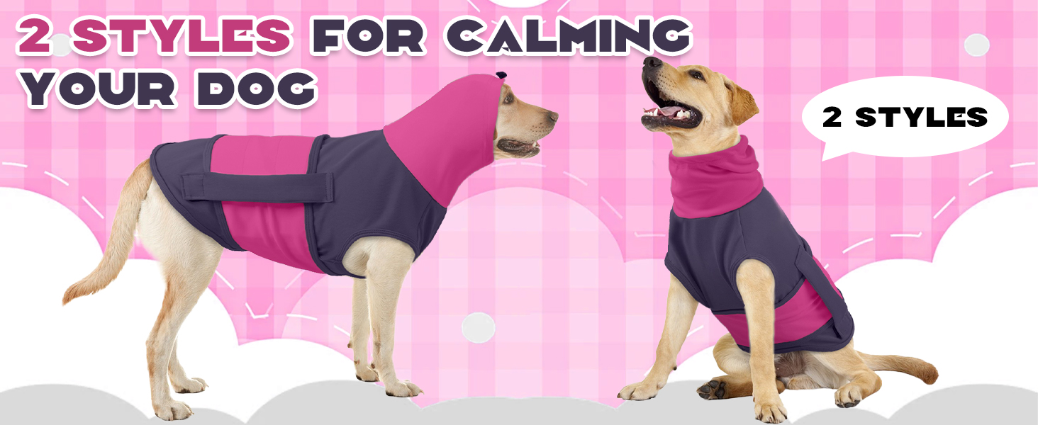 Теплий жилет для собак від страху феєрверків з високим коміром, захист вух, для маленьких собак, жилет-пуловер, колір фіолетовий (XS)