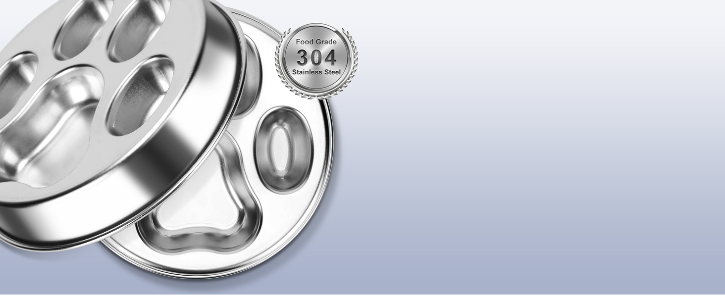 PETTOM Миска для собак протиковтання, нержавіюча сталь, Ø21 см, велика, повільне годування 21*21*4 см