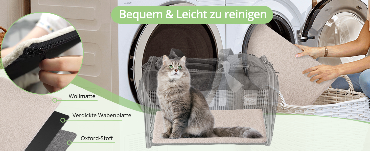 Транспортна сумка для котів та собак середнього розміру TAIKURA, складана переноска для тварин, дихаюча та миюча, з плечовим ременем, 44x31x31 см