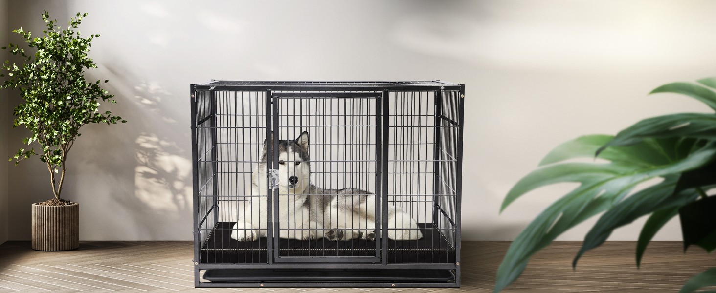 Ортопедичне ліжко для собак великих порід від GUANGDEEN - м'яке, знімний чохол, чорний колір, 116x71x7 см