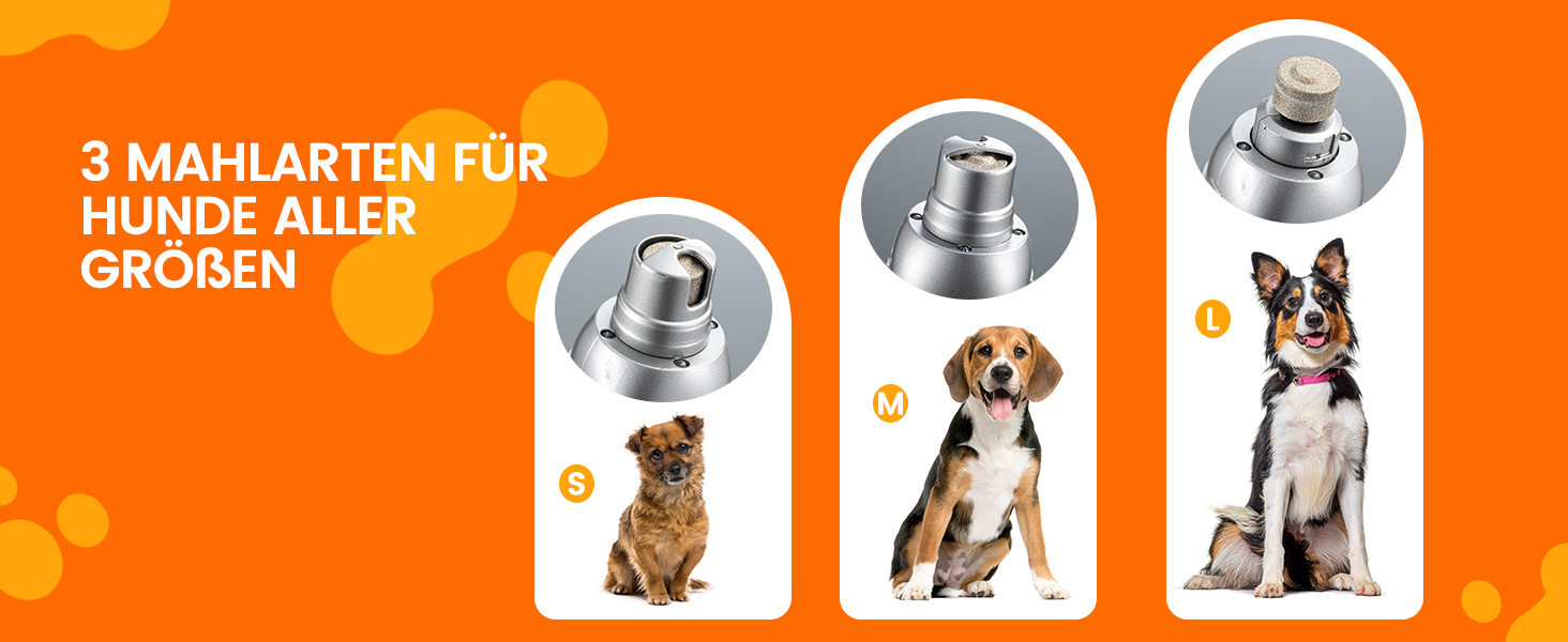 Точилка для кігтів собак Toozey з LED-підсвіткою, тиха (40 дБ), 3 швидкості, акумулятор 7,5 год, USB, для котів та собак