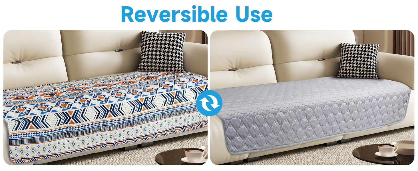 Водонепроникний двосторонній килимок для собак YOSEPATI, 208 x 173 см, блакитний медальйон. Захист дивану та меблів від бруду та шерсті. Підходить для цуценят, котів та дітей. Легко миється та перевертається.