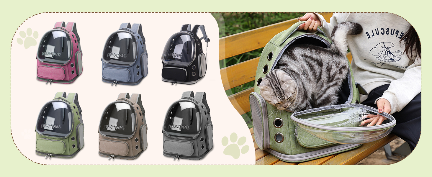 Рюкзак-переноска для котів та собак ALLSOPETS Bubble Carrier – чорний, до 7.5 кг