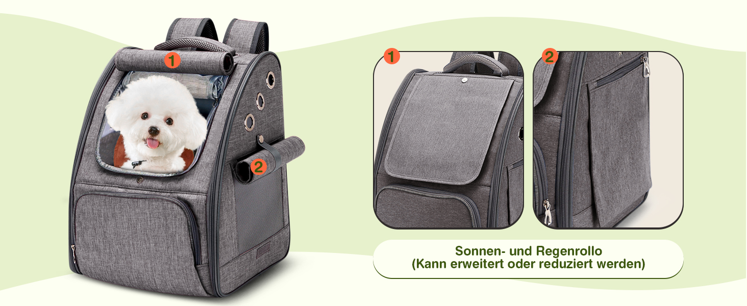 Рюкзак для котів та собак ALLSOPETS, складний, дихаючий, з сонцезахистом, для маленьких котів та собак. Ідеально для подорожей, кемпінгу та походів (Колір: Ягідний рожевий)