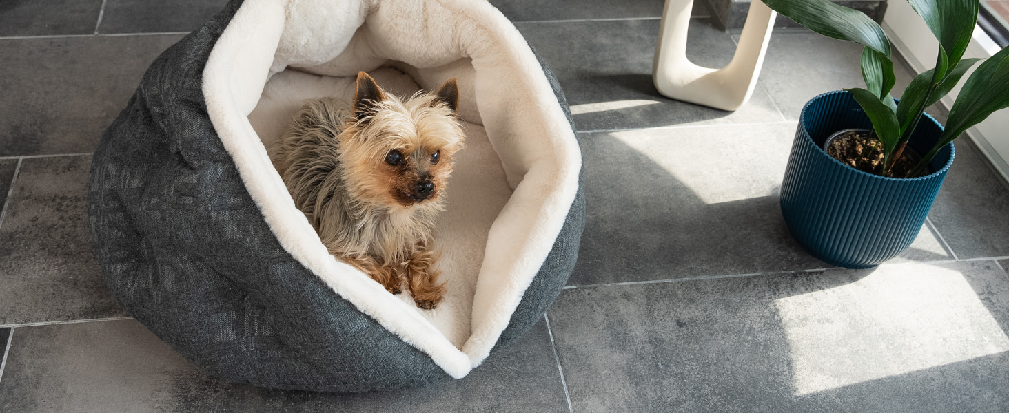 TrendPet LunaNest: М'яке ліжко-гніздо для собак та котів (Сірий)