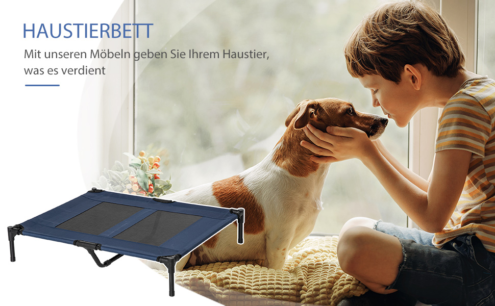 PawHut лежанка для собак, вулиця, софа для тварин, лежанка для котів, чорна, 92 x 76 x 18 см