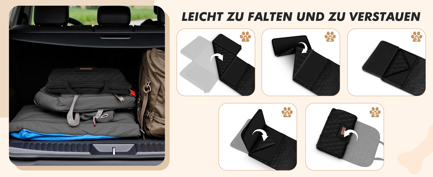 Автокрісло для собак: стабільне, безпечне, водонепроникне, чорне. Підходить для малих та середніх порід.