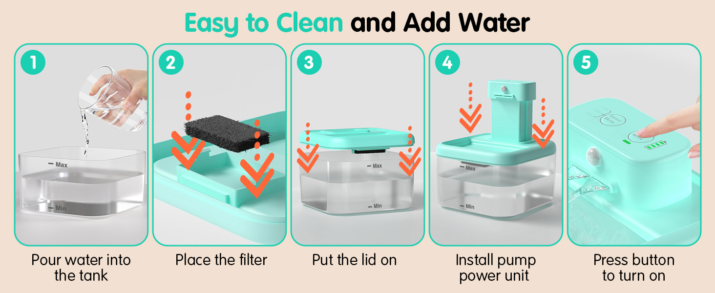 Трубочка для котів RUXAN, 2L, тихий фонтанчик з батарейкою, 2200mAh, з датчиком руху, 3 режими, для котів та собак, білий (блакитний, поліпропілен (PP))