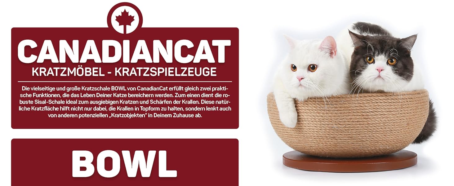 Котяча дряпальня з миски CanadianCat - лежанка з сизалю, 45x45x16 см