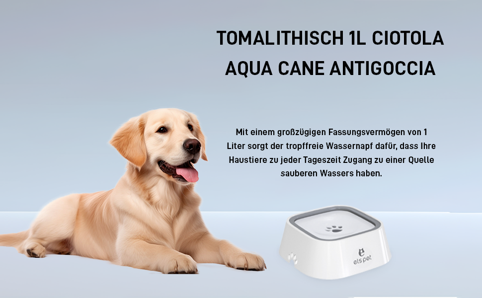 Миска для собак з нержавіючої сталі, 1л, з плаваючою платформою, для подорожей, внутрішнє та зовнішнє використання, сіра