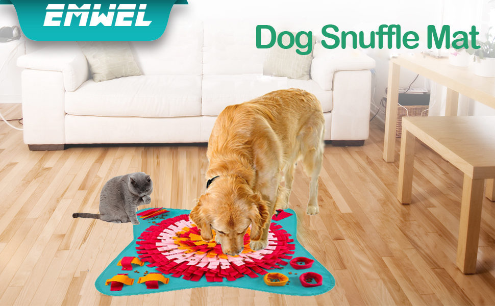 Килимок для собак Emwel для носових ігор, миючий, пазл-іграшка, великий, середній, цуценята, червоний