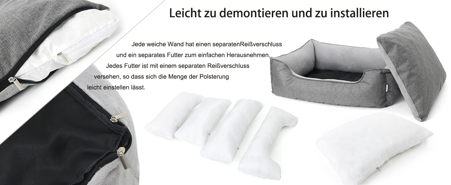 Ортопедичне собаче ліжко Lucky Sign з м'якого флюсу, 90x65x21 см, сірий колір. Знімне покриття, для великих та маленьких собак.