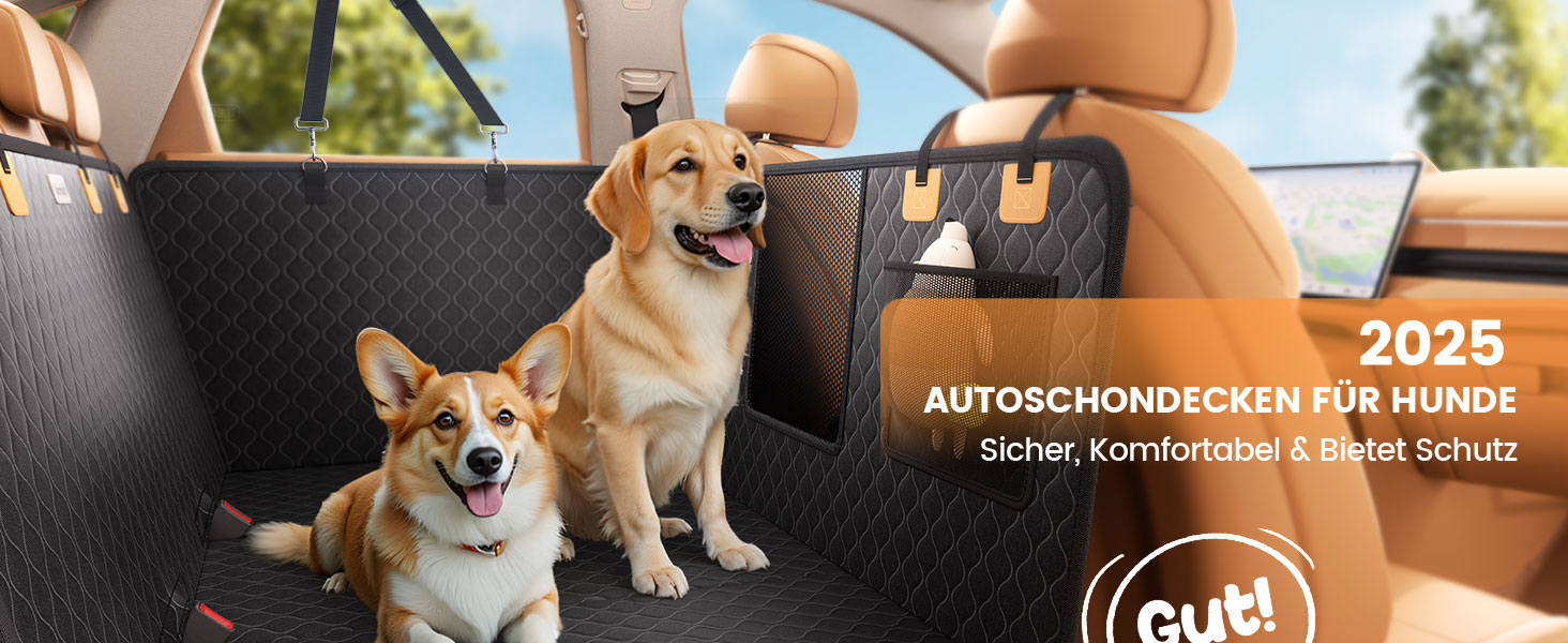 Захист для заднього сидіння авто Lamicall: водонепроникний килимок для собак, міцний, до 195 кг, для легкових автомобілів та SUV