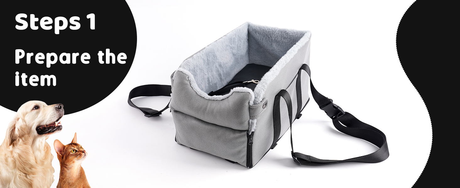 Автокрісло для собак та котів: стабільне, з ременями, знімне, миється, до 6 кг