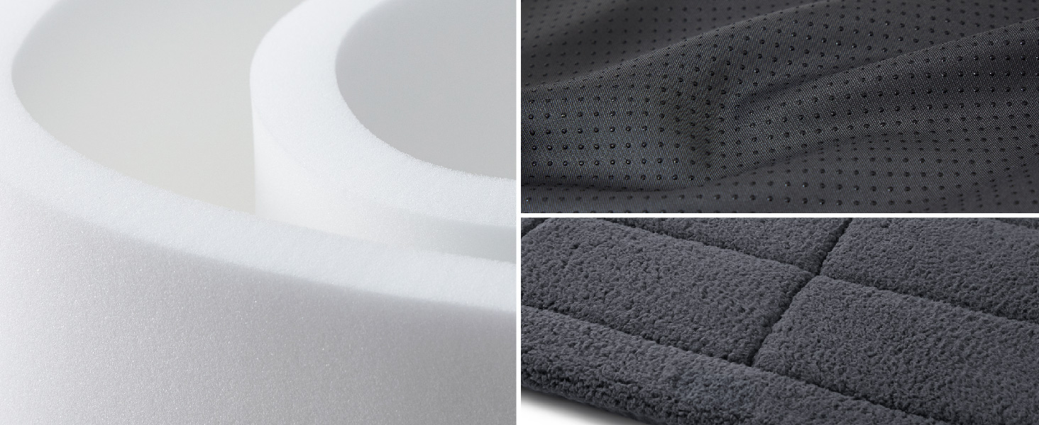 Килимок для собак середніх порід BEDSURE, 89x56 см, сірий - водонепроникний, з шаруватим наповнювачем та Sherpa-плюшем