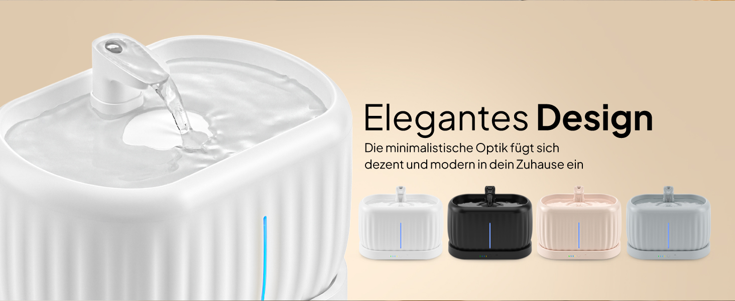 Турбофонтанчик для котів Pretty Paw з датчиком руху, бездротовий, 45 днів роботи від акумулятора, фільтр, 4 л, BPA Free, чорний