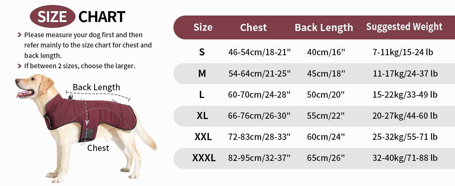 Водонепроникний теплий зимовий одяг для собак Heywean: куртка, жилет, пуловер з флісу, D-Ring, світловідбивачі, клямки, для малих, середніх та великих собак, червоний (L)
