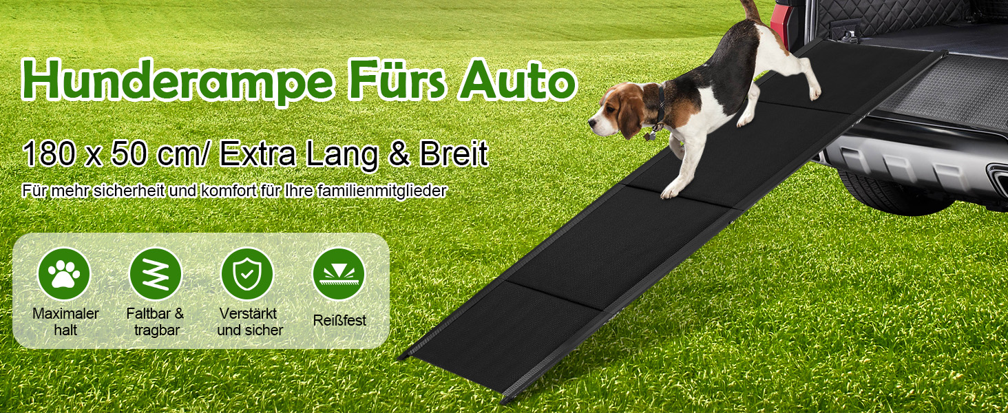Східці для собак у машину, розкладні, 180x50 см, для великих собак, до 115 кг, SUV та LKW