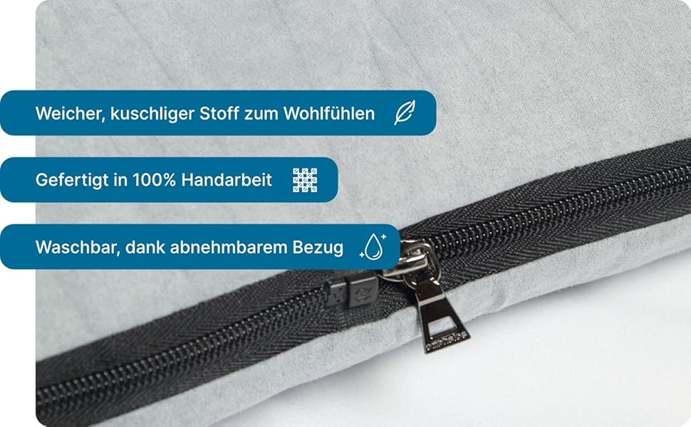 Килимок для собак SUNNYDOGS XXL | М'який, миючий, знімний | Килимок для великих собак, 120 x 80 см, сірий