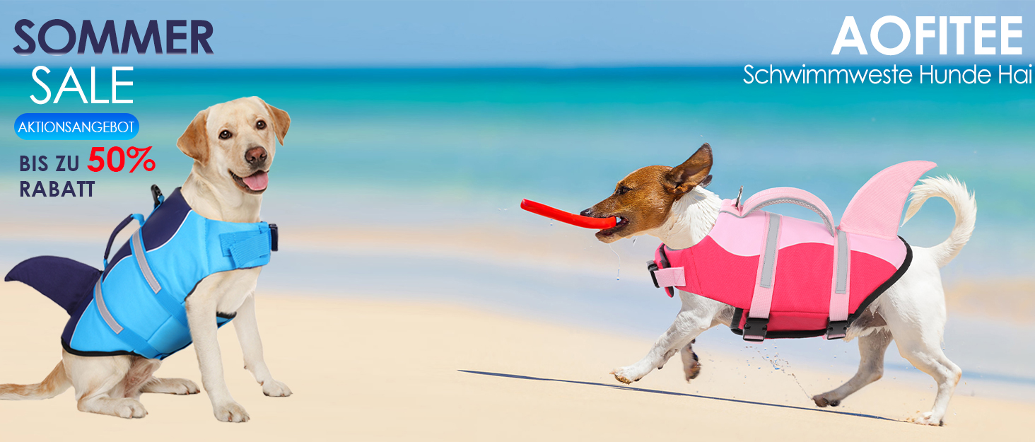 Спасальний жилет для собак AOFITEE Hai, XS, помаранчевий, регульований, з ручкою для рятування, світловідбиваючий, для малих та середніх порід