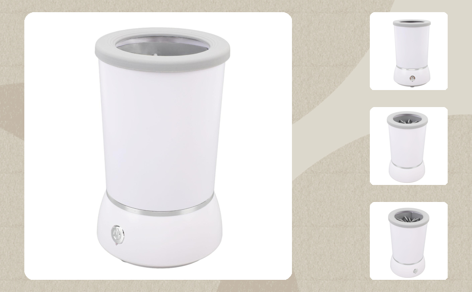 Автоматичний очисник лап для собак, портативний мийник лап для тварин з м'якою силіконовою щіткою, білий