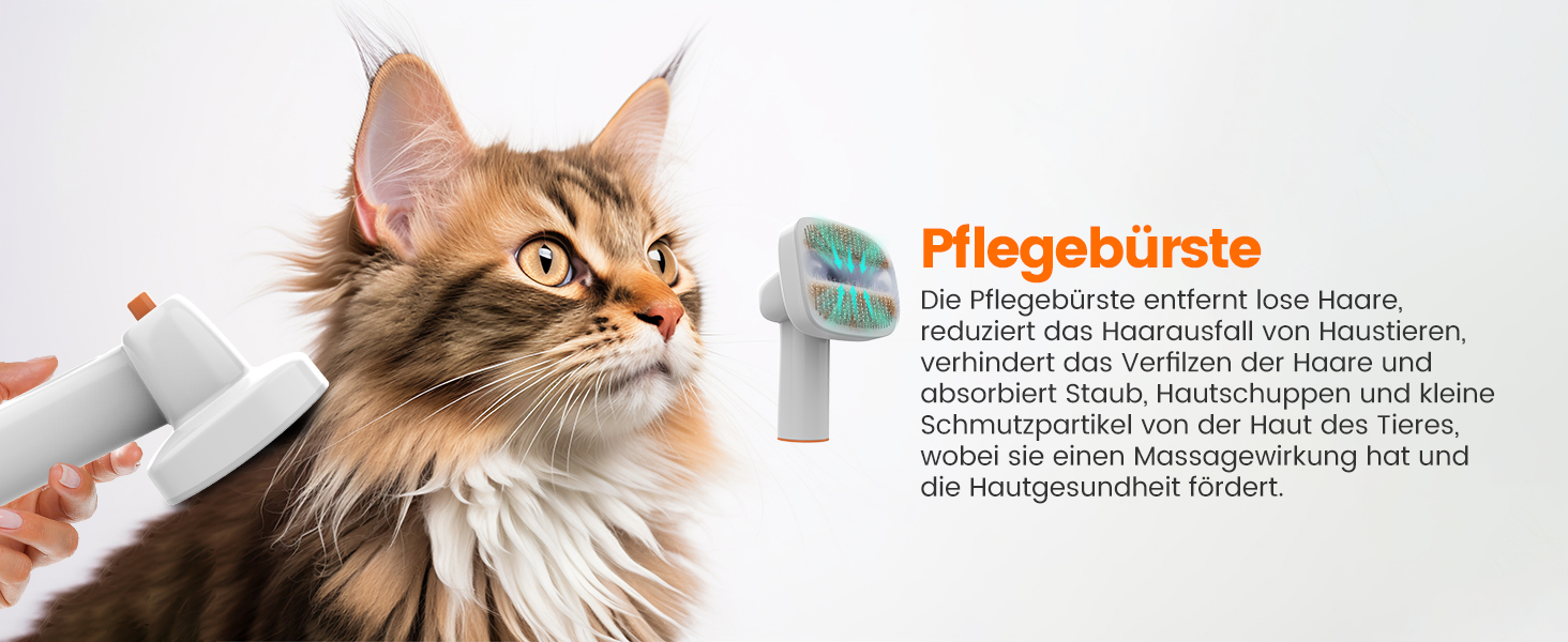 Машина для стрижки собак AIRROBO з пилососом 12000 Pa, щітка для видалення шерсті для собак і котів, тиха машинка для стрижки собак з інструментами для догляду, контейнер для пилу 1.4L, PG10 Білий