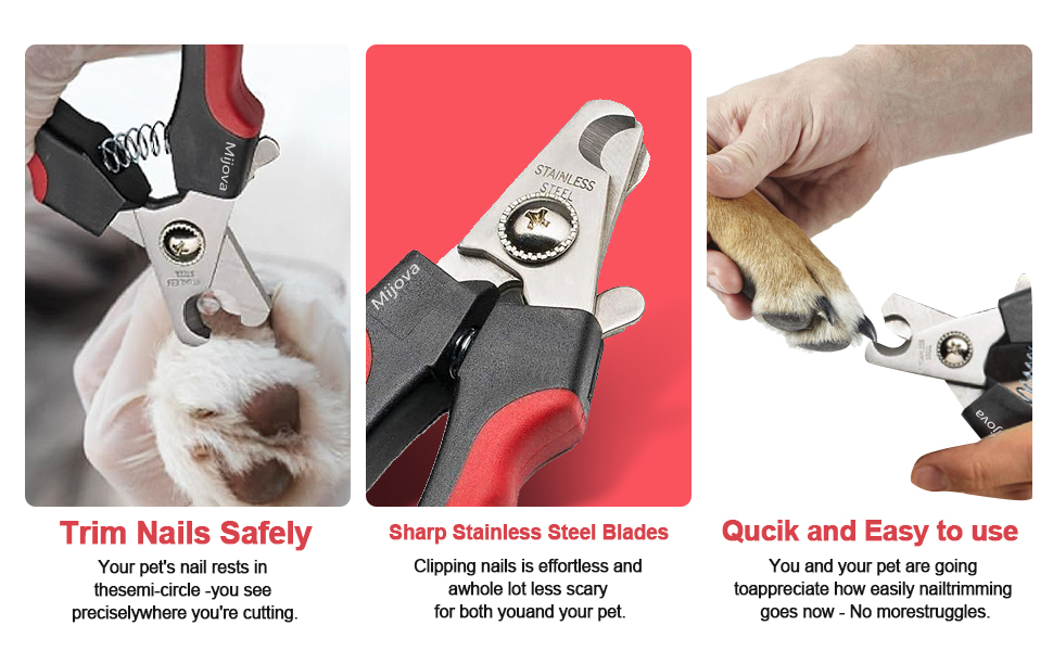 Професійний кусачки для нігтів собак та котів, рожевий, з захистом від надмірної обрізки
