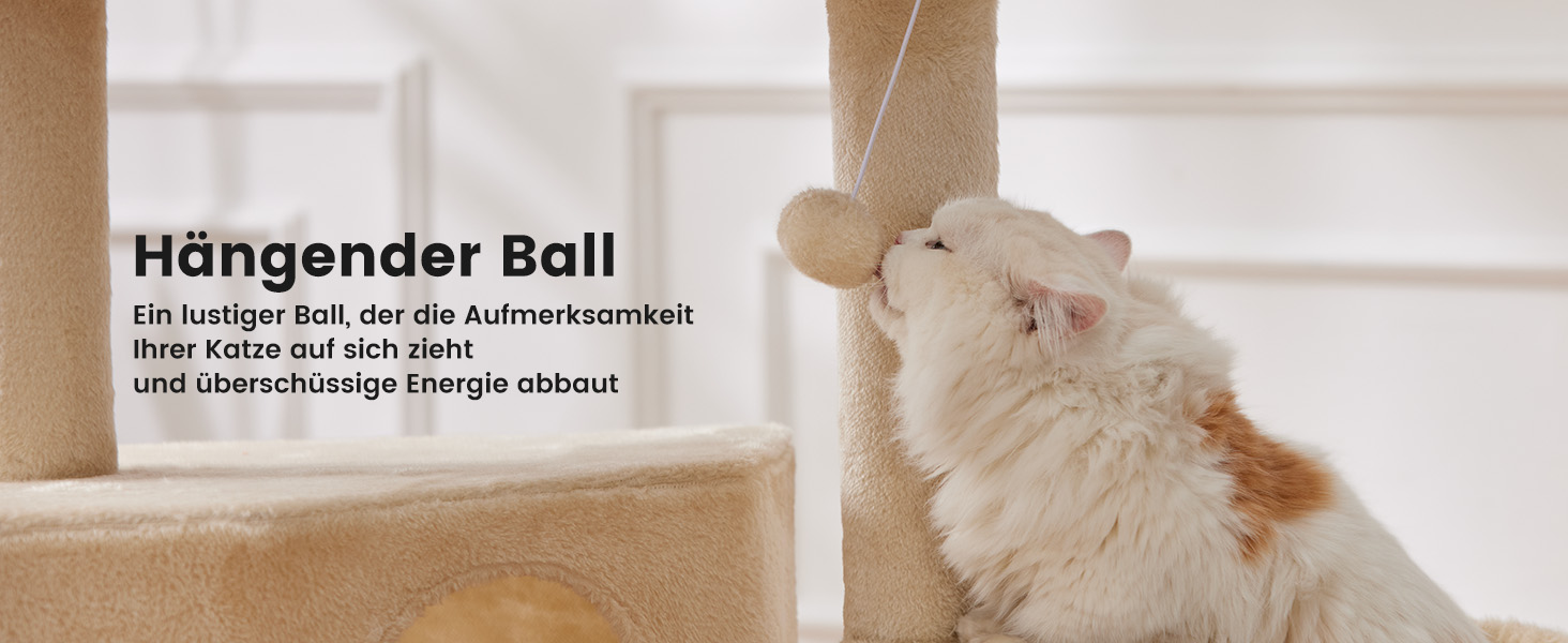 Кліматизатор для котів Gardner Pet Katzenbaum, 105 см. Кліматизатор з дряпальною колоною, платформою, 2 печерами, кошиком, сірий (59 x 44 x 105 см)