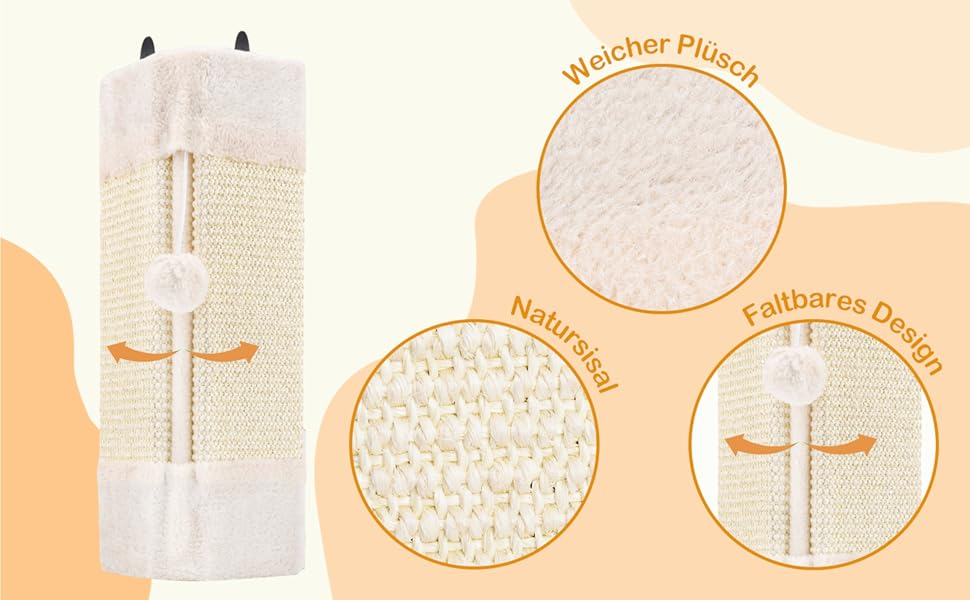 Котячий куточок для дряпання 2 шт. з м'ячиком, захист від дряпання стін та меблів, якісний сизаль