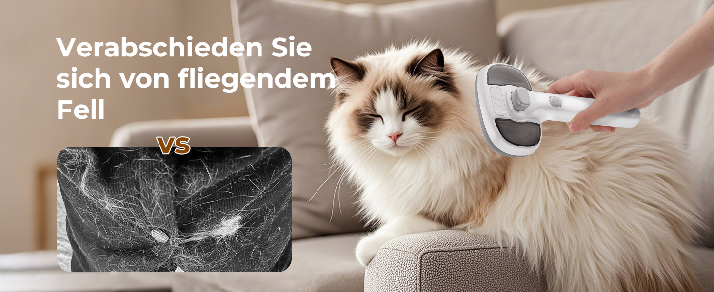 Парфумерна щітка для котів Pecute з функцією розпилення, великий резервуар для води, масажна щітка для видалення шерсті, підходить для собак та котів (зелена)