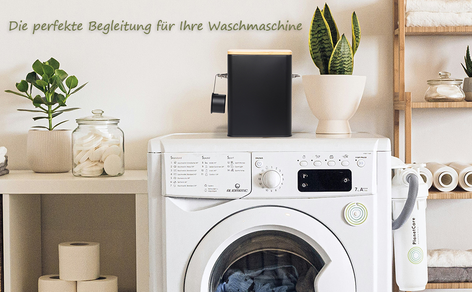 Контейнер для порошку GREELUE 6.5L з дозатором, коробка для порошку, корму, печива, кави (чорний)