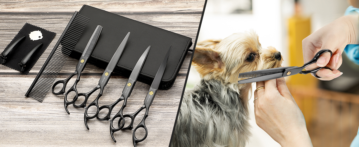 Набір професійних ножиць для грумінгу собак Wenshall 7.0 дюймів (5 шт.)