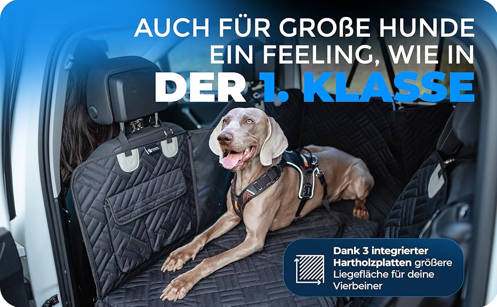 Захисна деки для собак у машину - водонепроникна та стійка до подряпин. Захист заднього сидіння, включає сумку та ремені.